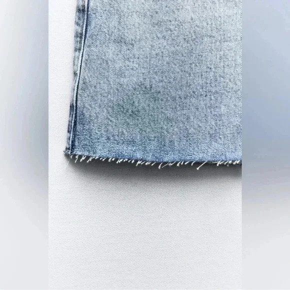 NWT Zara Denim Lacing detail Mini Skirt - Picture 8 of 8